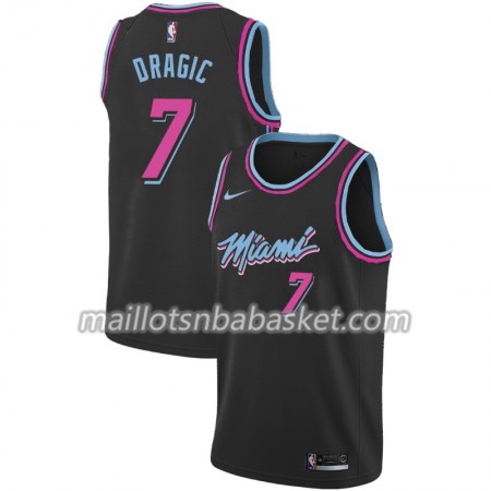 Maillot Homme Miami Heat Goran Dragic 7 2018-19 Nike City Edition Noir Swingman